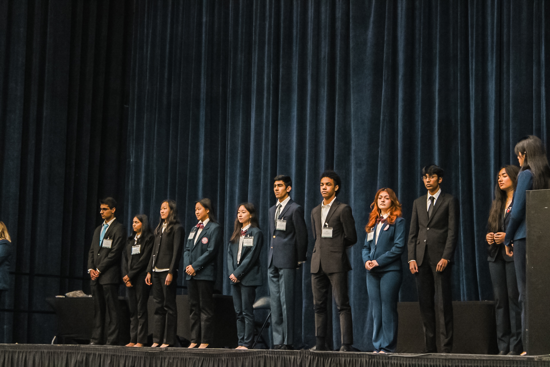Illinois HOSA members line the stage at the State Leadership Conference