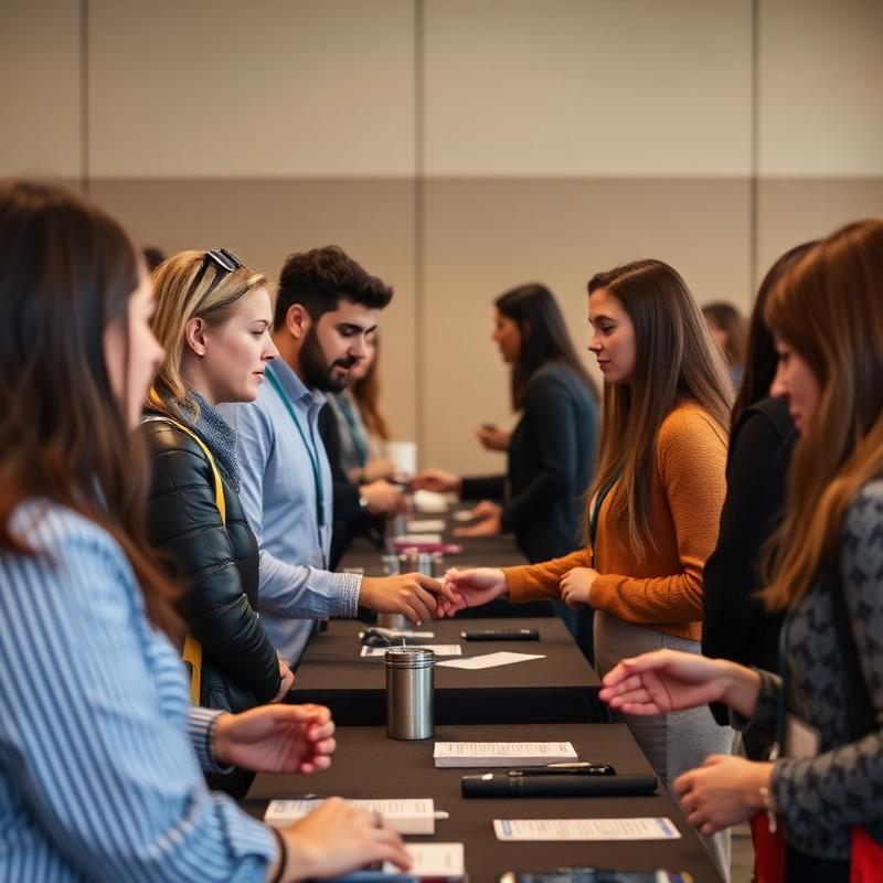 Members check in at conference registration